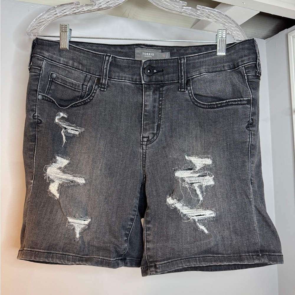 Torrid Distressed Stretch Shorts